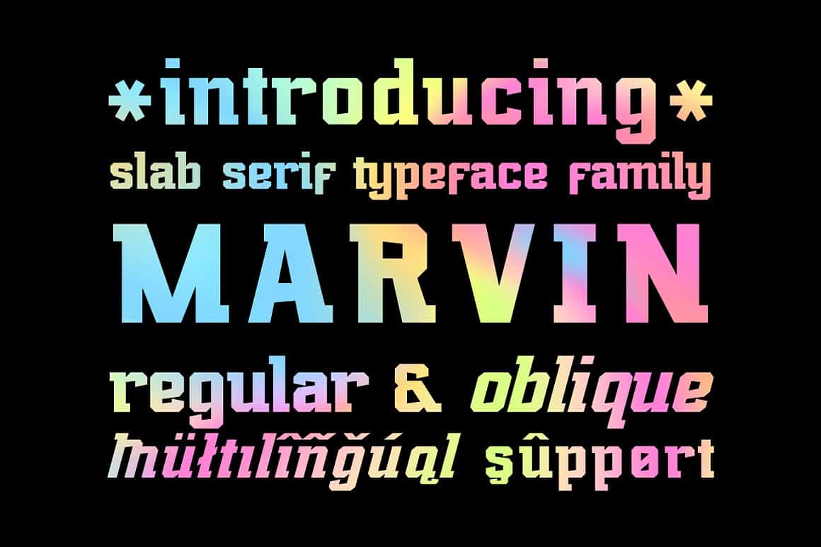 Download Marvin regular & oblique font (typeface)