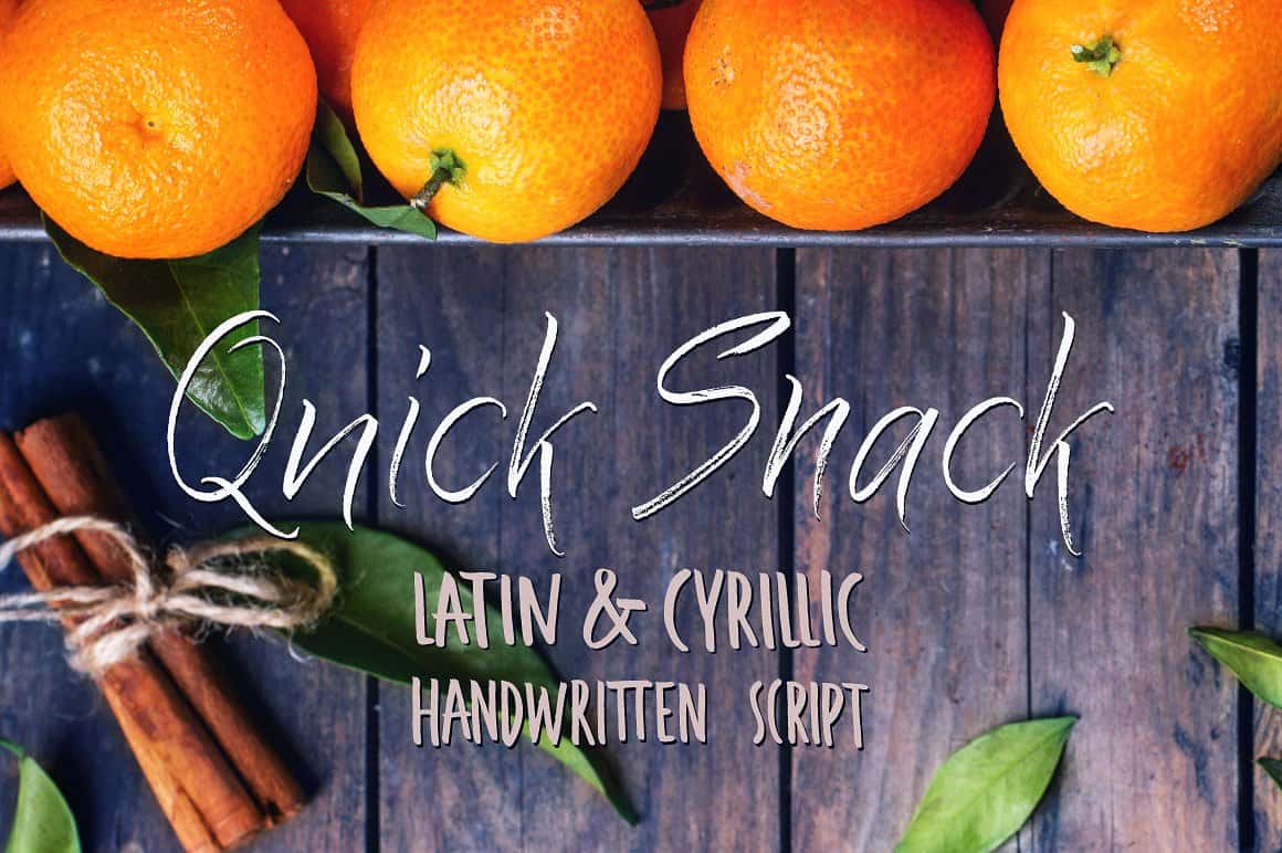 Download Quick Snack Script Latin & Cyrillic font (typeface)