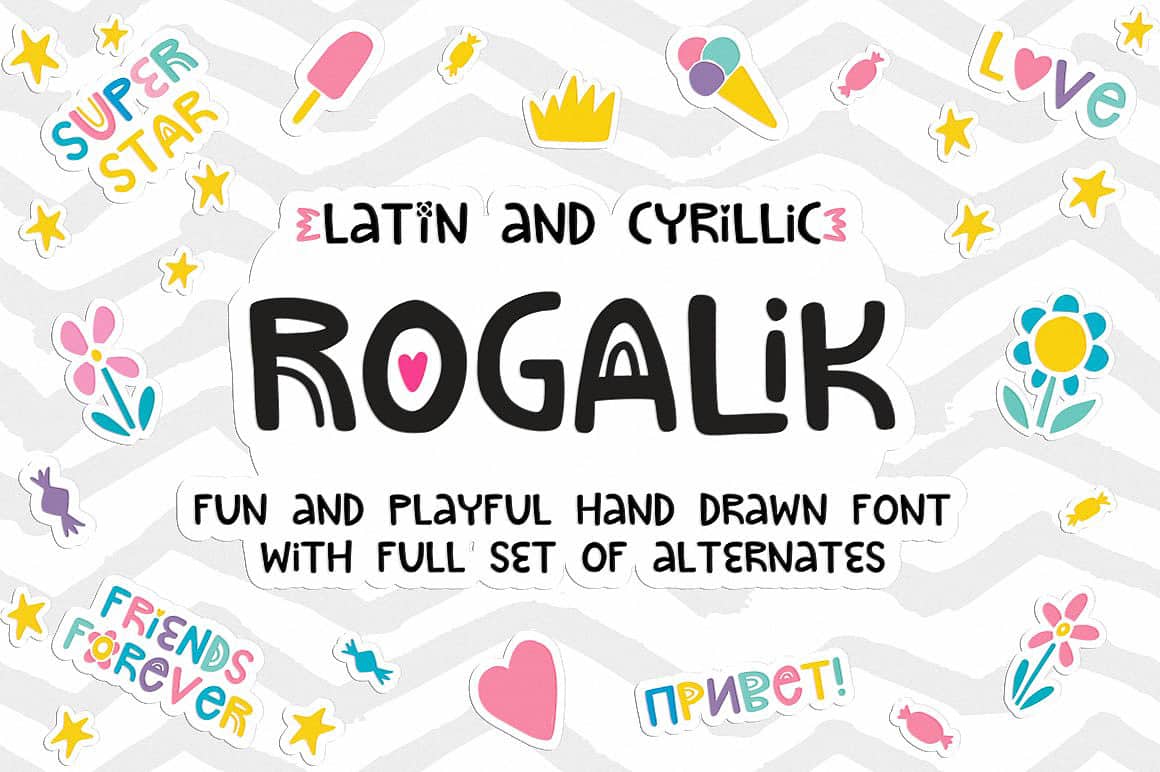 Download Rogalik Hand Lettered font (typeface)
