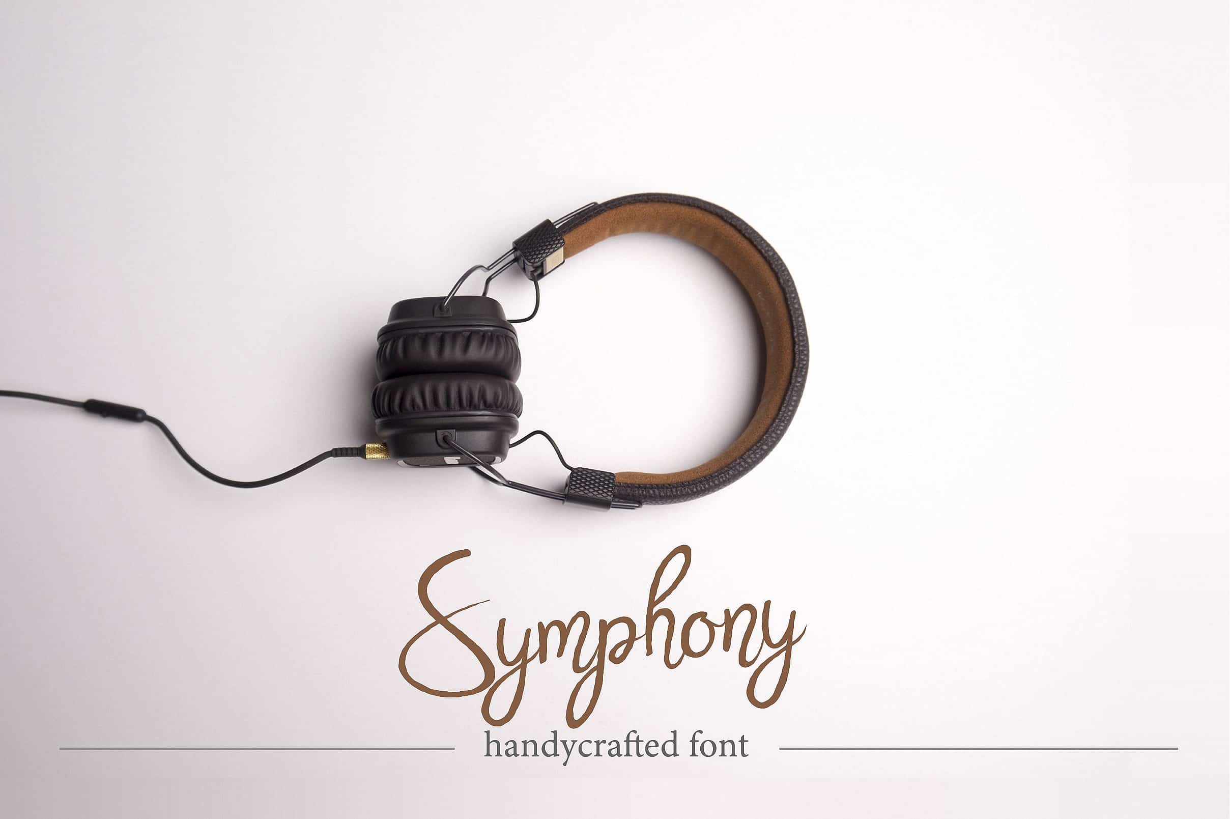 Download Symphony. Handycrafted font (typeface)