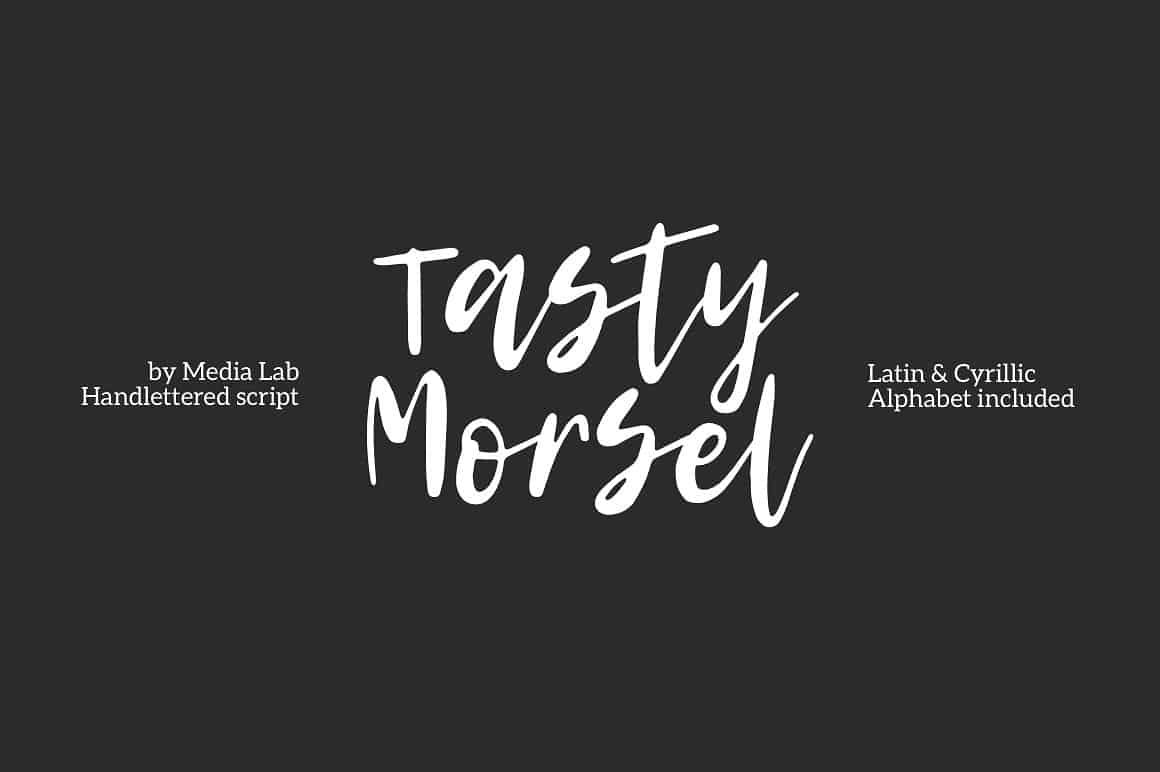 Download Tasty Morsel script font (typeface)