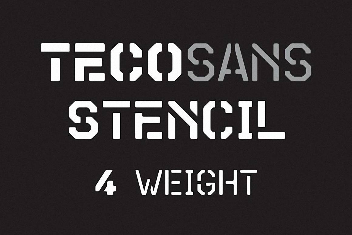 Download Teco Sans Stencil Complete font (typeface)