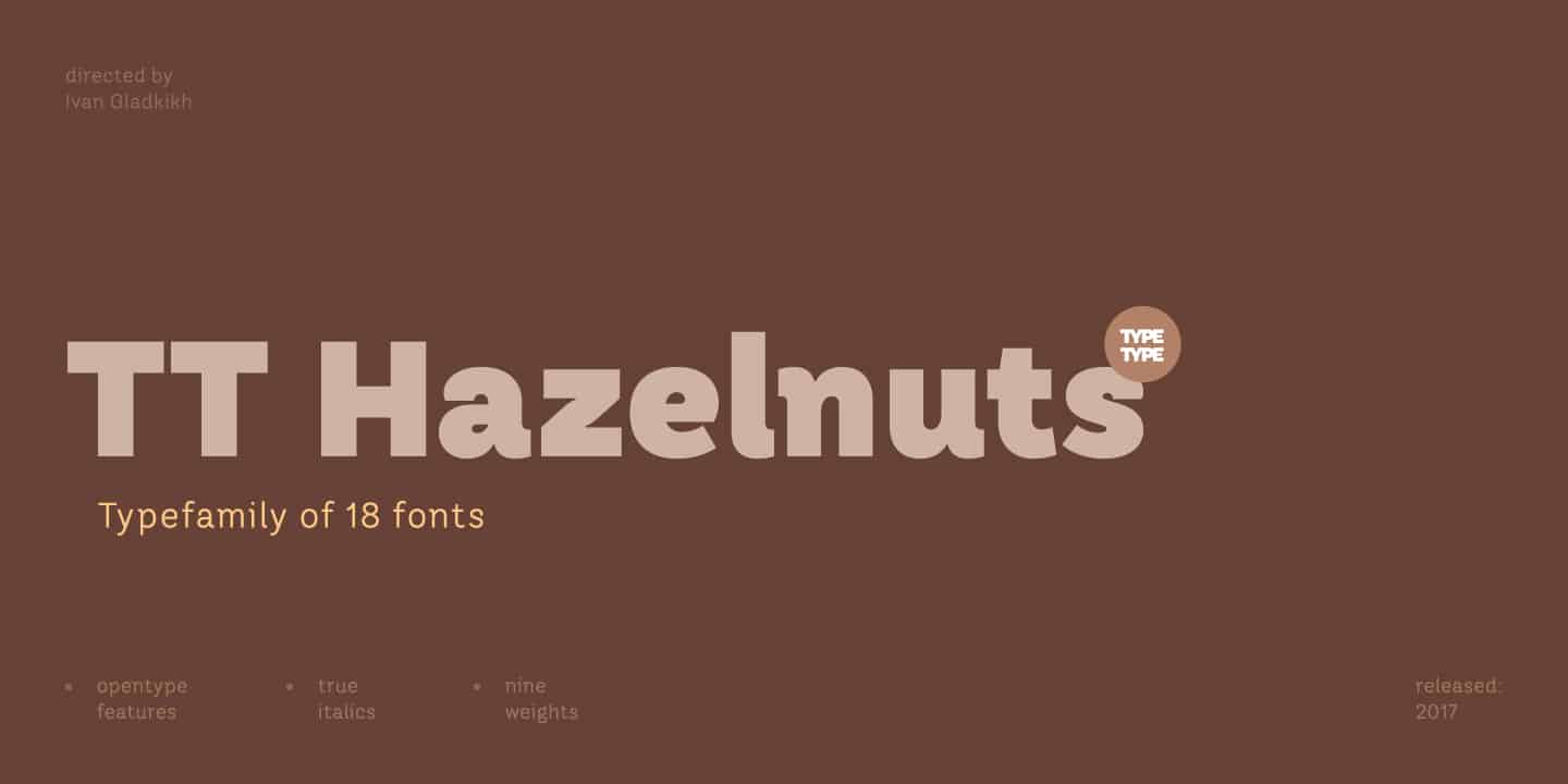 Download TT Hazelnuts font (typeface)