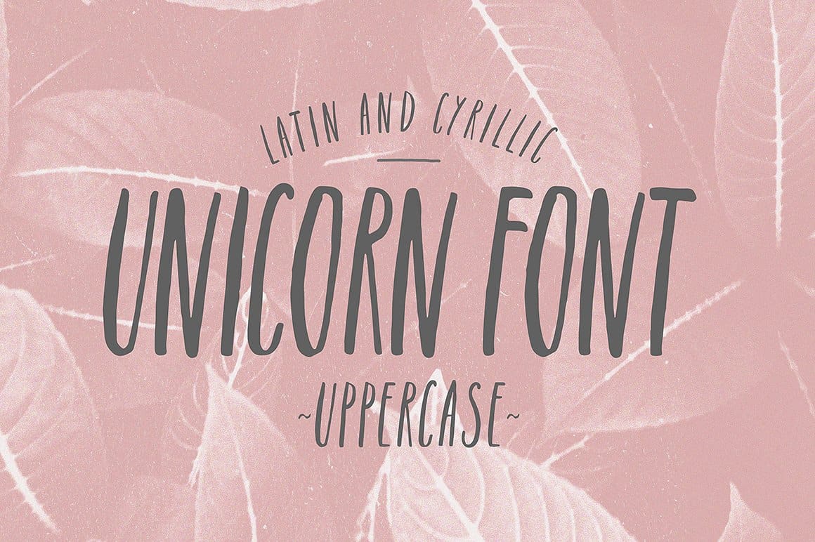 Download Unicorn font. Latin & Cyrillic font (typeface)