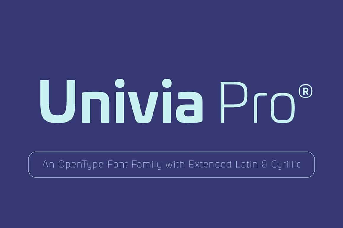 Download Univia Pro font (typeface)