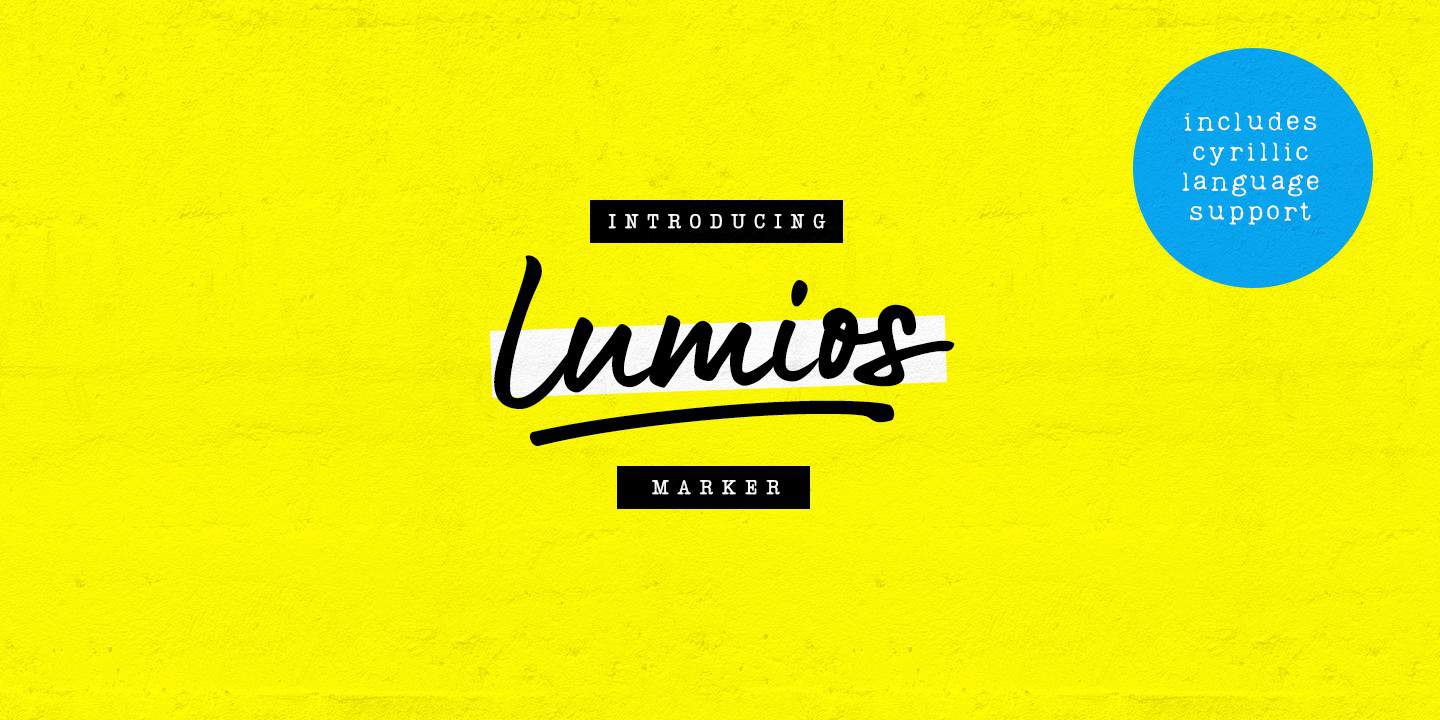 Download Lumios Marker font (typeface)