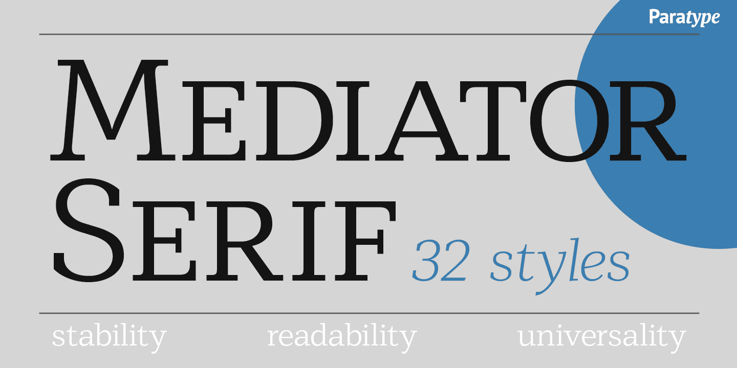 Download Mediator Serif font (typeface)
