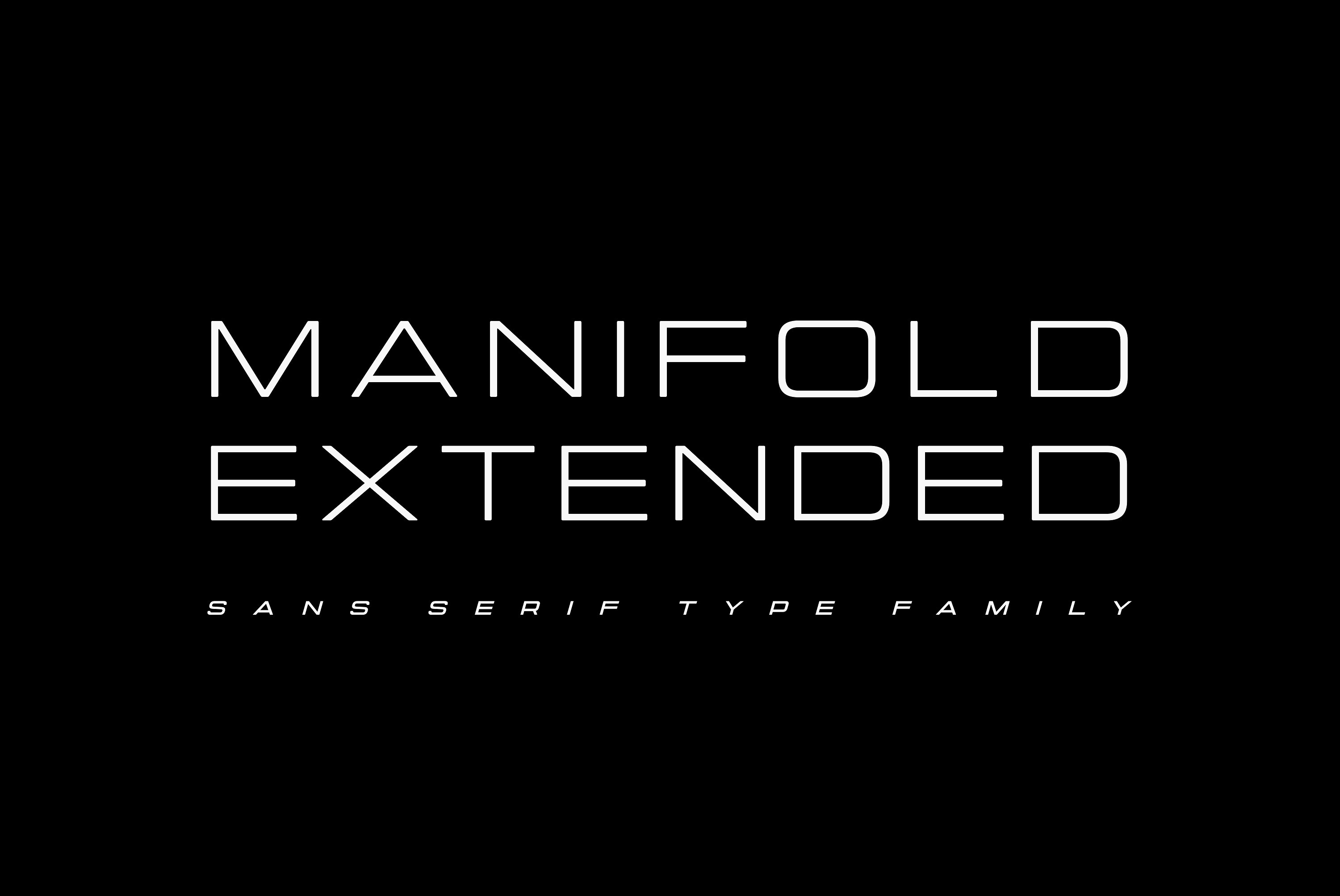 Download Manifold Extended CF wide sans serif font (typeface)