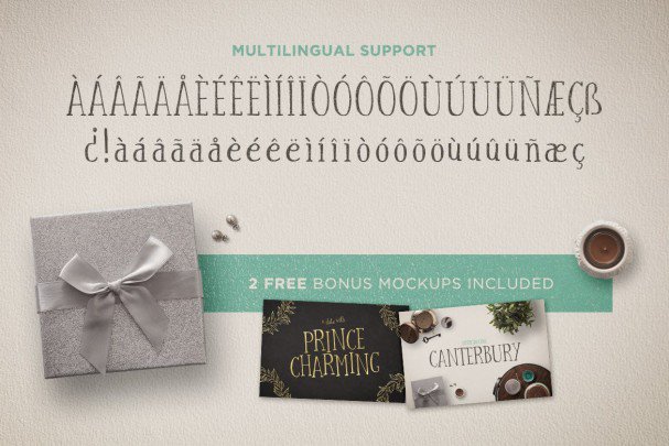 Download Canterbury + Bonus Mockups font (typeface)