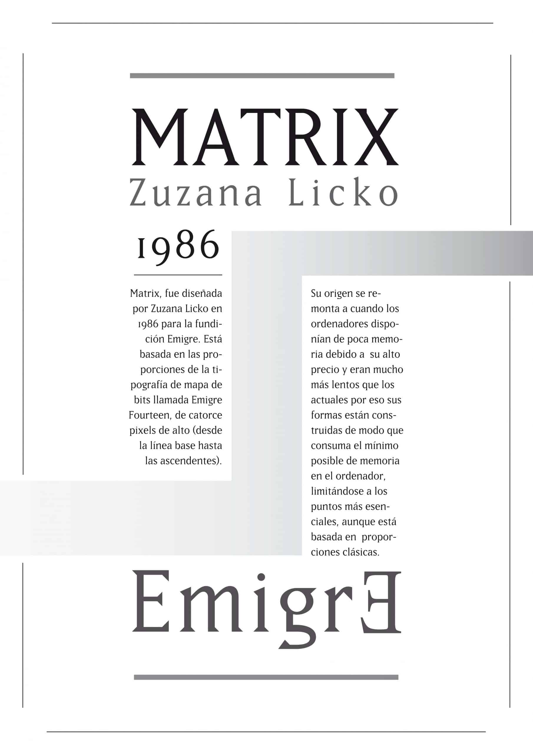 Download Matrix     [1986 - Zuzana Licko] font (typeface)