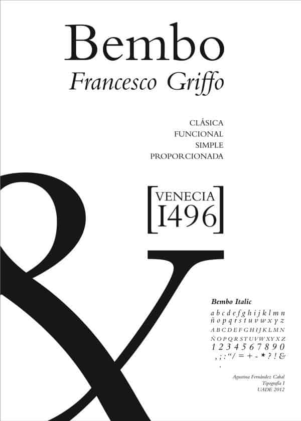 Download Bembo     [1496 - Francesco Griffo] font (typeface)