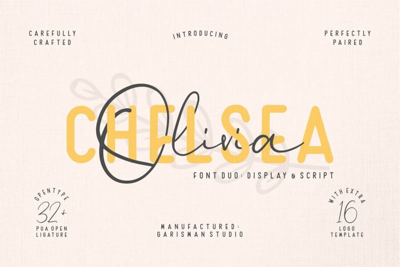 Download Chelsea Olivia font (typeface)