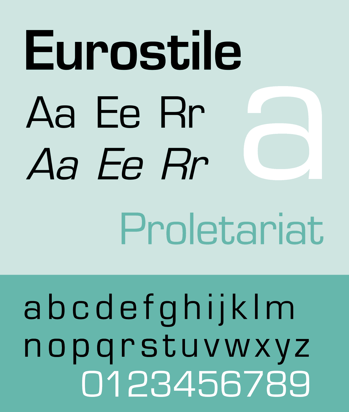 Download Eurostile     [1962 - Aldo Novarese] font (typeface)