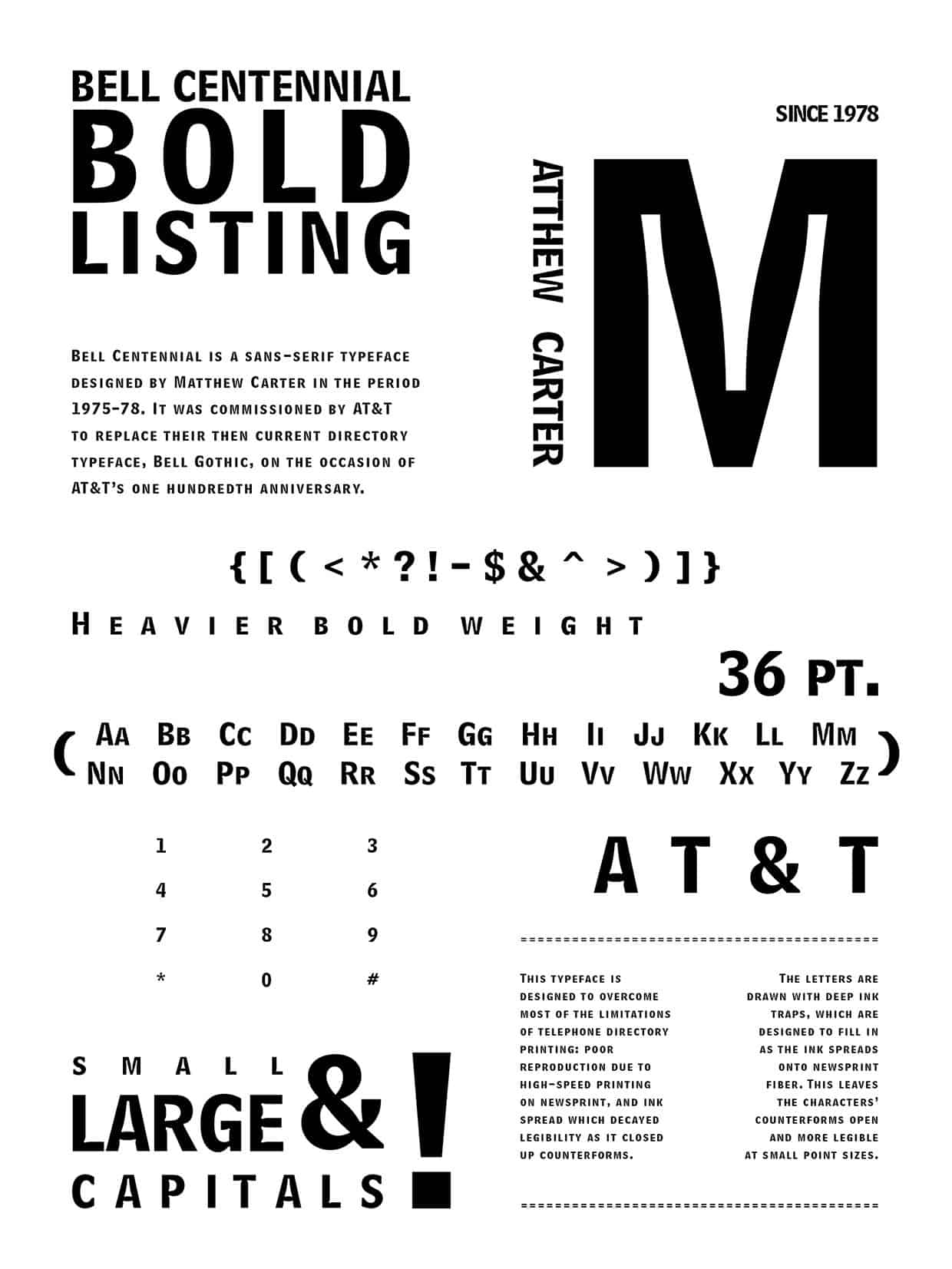 Download Bell Centennial  1978 - Matthew Carter font (typeface)