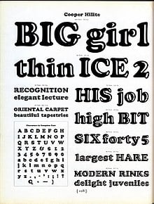 Download Cooper Black     [1920 - Oswald B. Cooper] font (typeface)