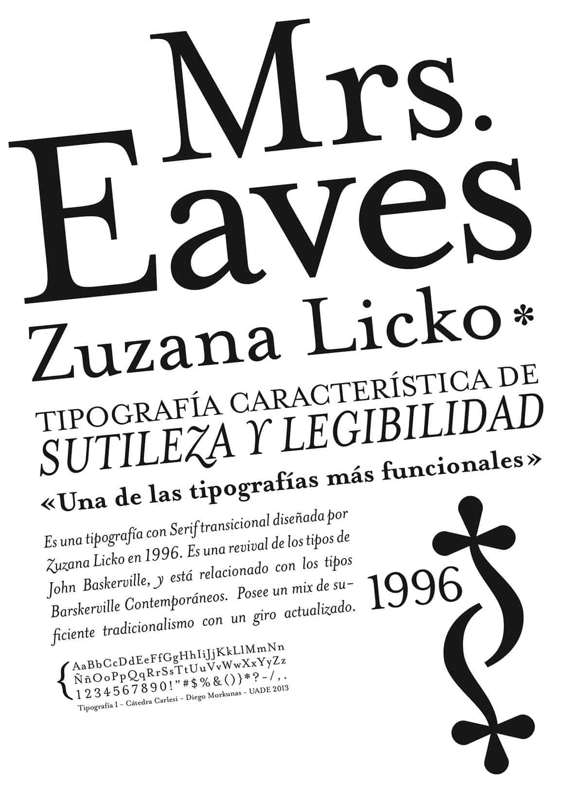 Download Mrs Eaves     [1996 - Zuzana Licko] font (typeface)