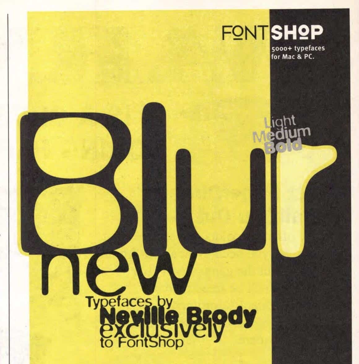 Download Blur PS     [1992 - Neville Brody] font (typeface)