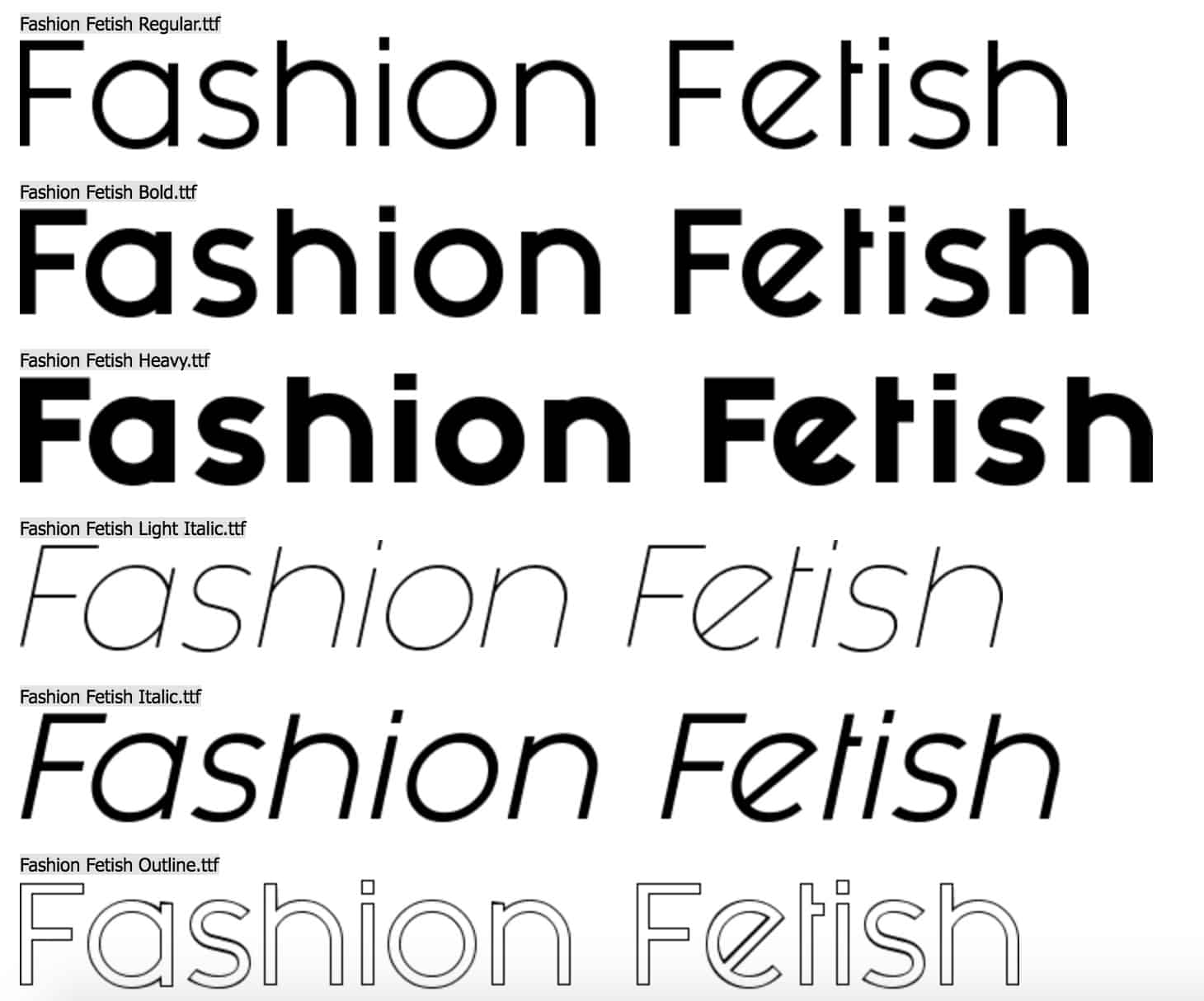 Download Fashion fetish font (typeface)