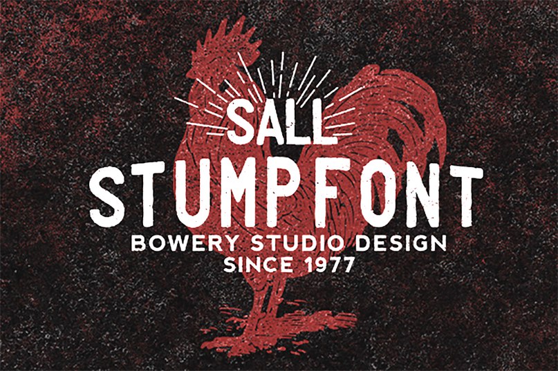 Download Stump font family font (typeface)