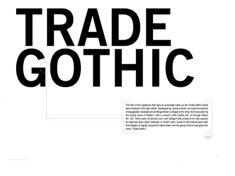Download Trade Gothic font (typeface)