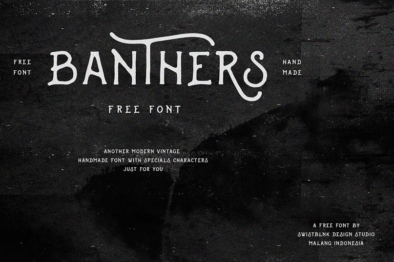 Download Swistblnk Banthers font (typeface)