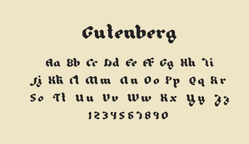 Download Gutenberg Blackletter font (typeface)