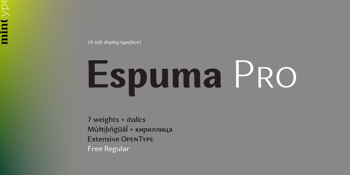 Download Espuma Pro - Regular font (typeface)