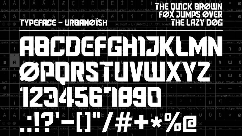 Download URBANOISH font (typeface)